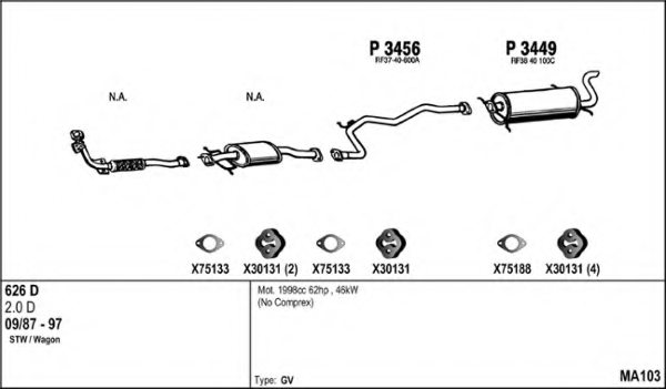 FENNO MA103 Exhaust System